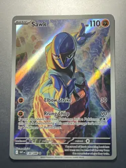 Pokemon TCG Sawk Illustration Rare Card 130/086 S&V White Flare - Image 1