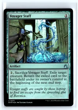 FOIL Voyager Staff Ravnica Remastered - MTG Magic the Gathering Card - Image 1