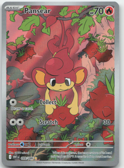 Pansear 099/086 Black Bolt BLK English Pokemon Card NM - Image 1