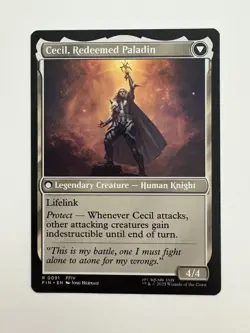 Cecil Dark Knight / Redeemed Paladin MTG Magic the Gathering Card NM Mint FIN - Image 2