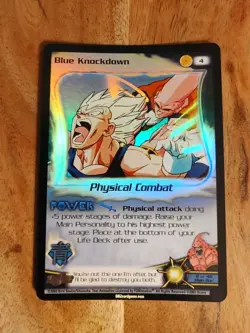 Dragon Ball Z Dbz Ccg Tcg Card Blue Knockdown LIMITED FOIL 4 Fusion Saga Score - Image 1