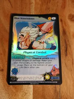 Dragon Ball Z Dbz Ccg Tcg Card Blue Knockdown LIMITED FOIL 4 Fusion Saga Score - Image 2