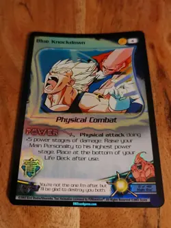 Dragon Ball Z Dbz Ccg Tcg Card Blue Knockdown LIMITED FOIL 4 Fusion Saga Score - Image 3