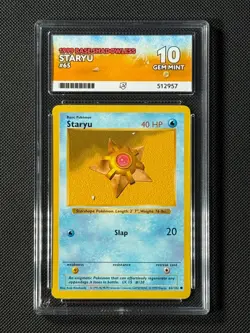 ACE 10 Staryu 065/102 Shadowless Pokemon Card Base Set WOTC Common GEM MINT - Image 1