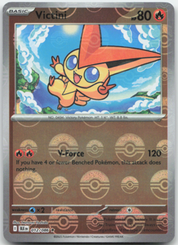 Victini 012/086 Poke Ball Holo Black Bolt English Pokemon Card NM - Image 1