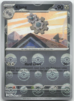Klang 062/086 Poke Ball Holo Black Bolt BLK English Pokemon Card NM - Image 1