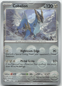 Cobalion 066/086 Poke Ball Holo Black Bolt BLK English Pokemon Card NM - Image 1