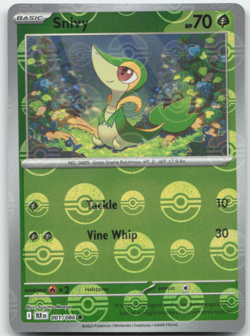 Snivy 001/086 Poke Ball Holo Black Bolt English Pokemon Card NM - Image 1