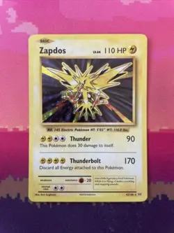 Pokemon Card Zapdos Evolutions Holo Rare 42/108 Near Mint - Image 1