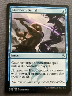 MTG Stubborn Denial {Khans of Tarkir} - LP - Image 1