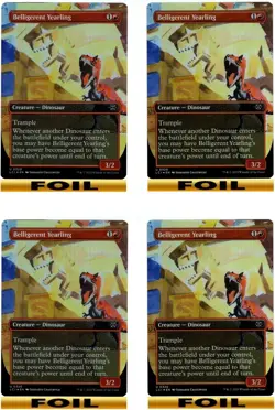 4x - Belligerent Yearling - FOIL BORDERLESS - x4 - Lost Cravens of Ixalan NM MTG - Image 1