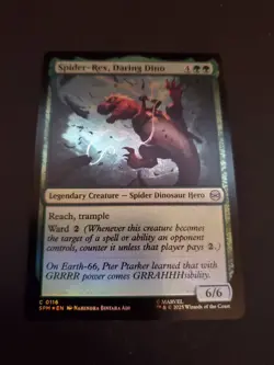 NM Foil Spider-Rex, Daring Dino, MTG, Marvel's Spider-Man, Magic, 116 - Image 1