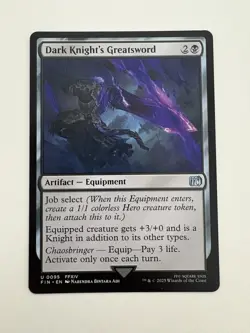 Dark Knight’s Greatsword MTG Magic the Gathering Card NM Near Mint FIN - Image 1