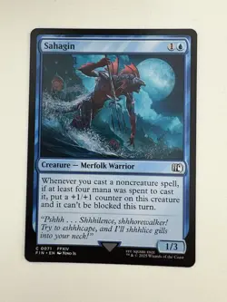 Sahagin MTG Magic the Gathering Card NM Near Mint FIN - Image 1