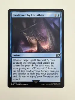 Swallowed by Leviathan MTG Magic the Gathering Card NM Near Mint FIN - Image 1