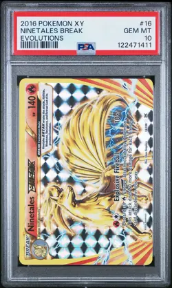 2016 POKEMON XY EVOLUTIONS #16 NINETALES BREAK PSA 10 - Image 1