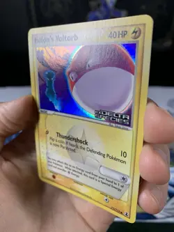Pokemon Card Ex Delta Species Holon’s Voltorb 71/113 2005 Reverse Stamped Holo - Image 2