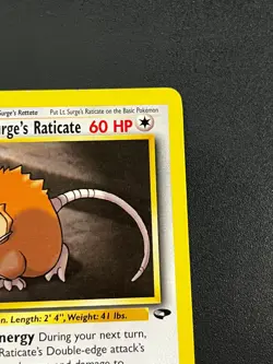 Lt. Surge's Raticate 53/132 - Gym Challenge Vintage WOTC Pokemon TCG Card LP - Image 4