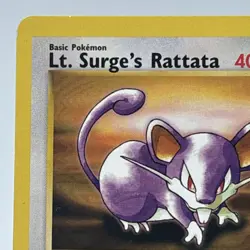 Lt. Surge's Rattata 82/132 Gym Heroes Unlimited 2000 Vintage LP Pokemon Card - Image 2