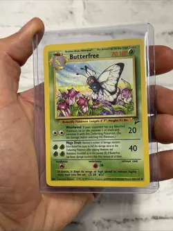 Butterfree 34/130 Uncommon Base Set 2 Pokemon Card NM Vintage Nintendo TCG WOTC - Image 2