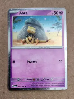 Pokemon- Abra 063/165- Cosmos Holo Card- Scarlet & Violet 151 - Image 1