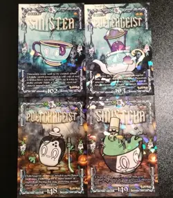 Prisma Trick Or Treat Halloween Pokemon Cards X4 Sinistea Polteageist Holo - Image 1