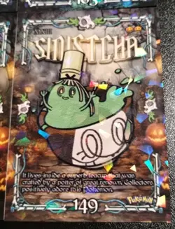 Prisma Trick Or Treat Halloween Pokemon Cards X4 Sinistea Polteageist Holo - Image 5