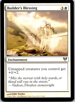 Builder's Blessing 8 - MTG - Avacyn Restored - NM - Image 1