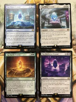 Water Wind Darkness Earth Crystal Lot of 4 (Regular) Final Fantasy English - NM - Image 1