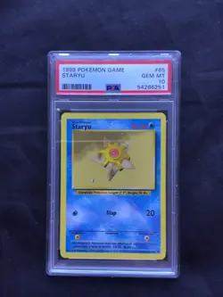 Pokemon Cards: Base Set Common: Staryu 65/102 PSA 10 - Image 1