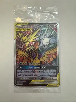 Pokemon TCG Moltres Zapdos Articuno GX SM210 Hidden Fate Promo Sealed, Near Mint - Image 1