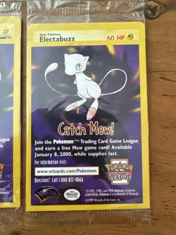 Pokemon Catch Mew Black Star Promo Movie 1999 WB Set Pikachu Mewtwo Sealed NM - Image 5