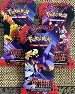 2 (TWO) POKEMON SCARLET & VIOLET DESTINED RIVALS BLISTER PACK - Image 1