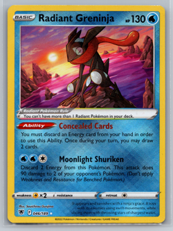 Pokemon TCG Radiant Greninja Astral Radiance 046/189 Holo Radiant Rare NM - Image 1