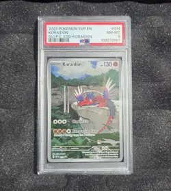 2023 POKEMON SCARLET & VIOLET POKEMON CENTER ETB PROMO EN #014 KORAIDON PSA 8 - Image 1