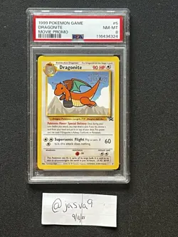 1999 Pokemon Movie Promo Dragonite #5 PSA 8 NM-MT - Image 1
