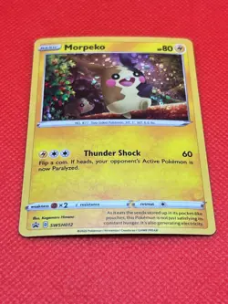 Pokemon Tcg Morpeko(Holo Bleed) SWSH012 General Mills Black Star Holo Promo - Image 2