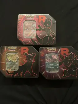 Pokemon TCG Sealed Destined Rivals Team Rocket Tin Set of 3 Brand New -- Sealed - Image 2