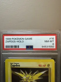 G1N Zapdos Holo 16102 PSA 8 Pokmon 1999 Pokemon Game Base Set Fast Ship - Image 5