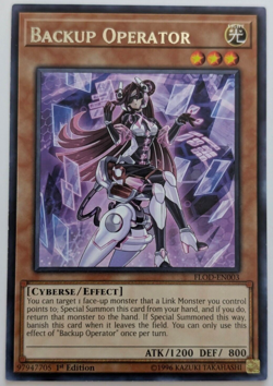 Backup Operator FLOD-EN003 - Yu-Gi-Oh! TCG 1st Edition Rare - Image 1