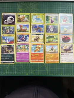 Pokemon TCG 20 Card Bundle Sun and Moon Base Set Near Mint Common/uncommon - Image 1