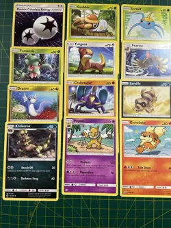 Pokemon TCG 20 Card Bundle Sun and Moon Base Set Near Mint Common/uncommon - Image 5