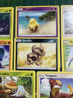 Pokemon TCG 8 Card Bundle Sun And Moon Base Set Common/uncommon Near Mint - Image 3