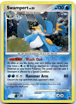 Swampert 9/106 Holo Great Encounters Pokemon Card LP - Image 1