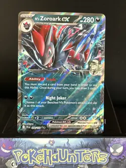 Pokemon Card N’s Zoroark Ex 098/159 Journey Together Double Rare NM - Image 1