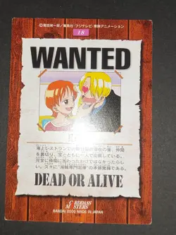 Nami One Piece Carddass Masters Bandai Japanese 16 18 42 Tashigi card lot eb142 - Image 3