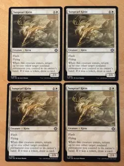 Magic the Gathering MTG 4x Sunpearl Kirin Tarkir Dragonstorm NM Playset - Image 1