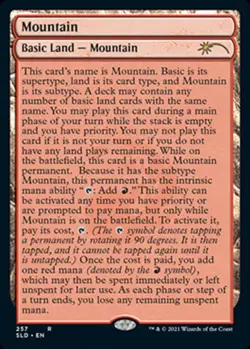 NM-Mint, English MTG Regular Mountain (257) - Full Text Lands Secret Lair Drop S - Image 1