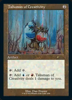 NM-Mint, English MTG Foil Talisman of Creativity - Retro Frame - Foil Etched Sec - Image 1