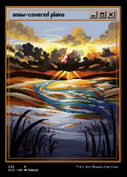 NM-Mint, English MTG Foil Snow-Covered Plains (325) - Foil Etched Secret Lair Dr - Image 1